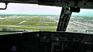 Very Unusual but Awesome Landing in Frankfurt  Cockpit View [upl. by Aihsetan10]