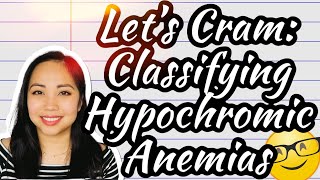 Cramming Session 1 Classifying Hypochromic Anemias [upl. by Frannie]