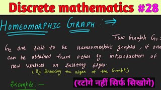 Homeomorphic Graph in Graph theory  Graph theory Homomorphic Graph Example [upl. by Peter]