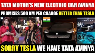 TATA AVINYA Electric Car  500 Km Per Charge Better Than Tesla  PAKISTANI PUBLIC SHOCKED 😲 [upl. by Je]