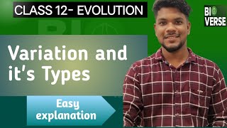 Variation and its Types Class 12 Evolution Bioverse [upl. by Aihsenal]