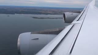 Lufthansa City Line Airbus 340300 Landing Montreal Dorval Airport after flight from Frankfurt [upl. by Oek]