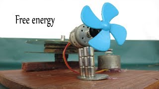 How to make free energy fan by using two motordynamo with magnets [upl. by Akkahs]