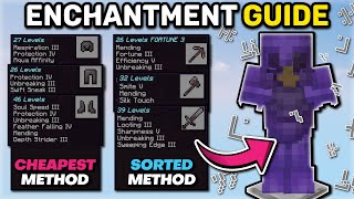 Minecraft Enchanting Guide  Lowest Cost All Items [upl. by Nyrem]