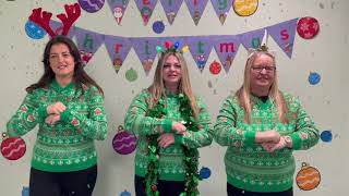 Harry Watts Academy Staff Makaton quotShaking Stevens  Merry Christmas Everyonequot [upl. by Namaan]