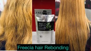 Freecia Hair Rebonding Method And Results bellethebeauty [upl. by Xxam]