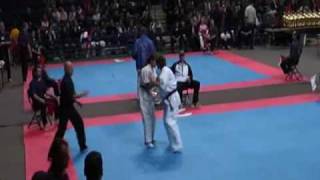 Kyokushin girl kick Ushiro Mawashi Geri Jodan to face [upl. by Atsyrt]