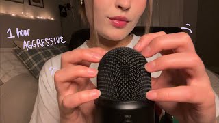 ASMR  1 HOUR of AGGRESSIVE BARE MIC SCRATCHING [upl. by Colby]