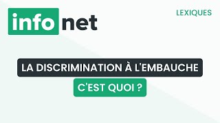 La discrimination à lembauche cest quoi  définition aide lexique tuto explication [upl. by Adler]