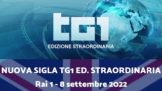 Tg1  Nuova sigla Edizione Straordinaria  dal 8092022 [upl. by Suirrad]