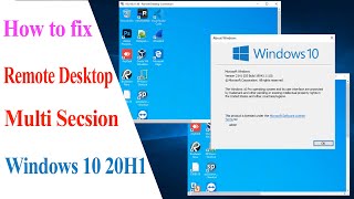 Remote desktop multi session on Windows 10 21H1  Hướng dẫn cho phép Multi Remote Session Windows 10 [upl. by Kermy229]