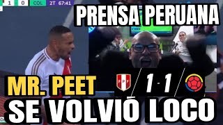 PRENSA PERUANA ASÍ FUE LA REACCIÓN TRAS EL GOL DE PERU VS COLOMBIA 11  ELIMINATORIAS [upl. by Mencher]