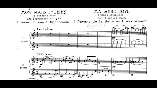 Maurice Ravel  Ma mère lOye for Piano 4hands with Score [upl. by Nylessoj]