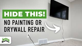 How To Hide TV Power Cord And Cables  Easy Way To Move An Outlet [upl. by Nairahcaz651]