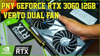 PNY GeForce RTX 3060 12GB VERTO Dual Fan Unboxing  12GB GDDR6  Best Card at Price 2022 [upl. by Lorimer346]