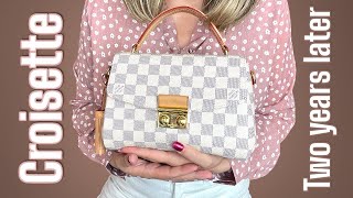 LOUIS VUITTON CROISETTE 2 YEAR REVIEW AND QampA [upl. by Chadabe]