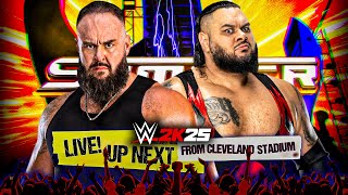 WWE 2K25 Braun Strowman VS Bronson Reed Gameplay Concept [upl. by Nylasor]