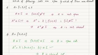 Lec 3 Part 1 Open and Closed Sets in Topology [upl. by Arekat]