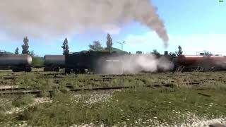 Derail Valley Expositions with a 2442 steam locomotive [upl. by Nue]