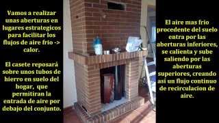 Parte 1 Reacondicionamiento instalación y reparto de calor en una chimenea de leña [upl. by Yro130]