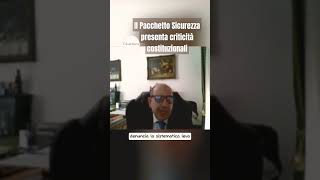 Il Pacchetto sicurezza contrasta con i principi di eguaglianza e di proporzionalità della pena [upl. by Brodie146]