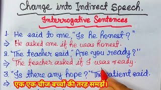 Direct and Indirect SpeechInterrogative SentencesNarration in English Grammar [upl. by Arquit638]