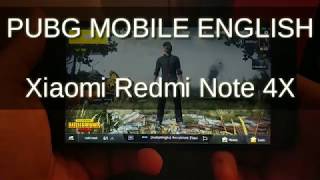 PUBG MOBILE ENGLISH Xiaomi Redmi Note 4X game test [upl. by Trey205]