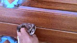 How To Woodgrain Garage Door  Part 12 Glazing the horizontal rails  B [upl. by Corrina]