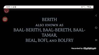 Baal  Berith is quot GOD OF THE COMMUNITY quot according to this information [upl. by Viguerie238]