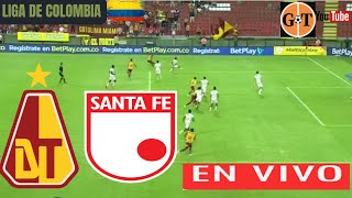 TOLIMA VS INDEPENDIENTE SANTA FE EN VIVO 🛑 COLOMBIA Clausura  Jornada 12 🌎 GRANEGA [upl. by Barber]