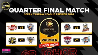 🟡 STL 2024 Jadual Perlawanan Suku Akhir GP Johor  Liga Sepak Takraw Malaysia [upl. by Lamrouex]