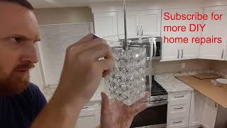 How to Install Artika Pendant Light Single Crystal Cube Style [upl. by Nate]