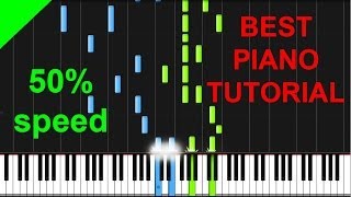 Love Story Theme  Francis Lai 50 speed piano tutorial [upl. by Amari]