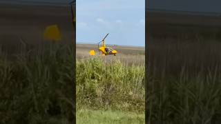 Gyrocopter crash in field gyrocopter aviation helicopter gyro gyroplane flying crash pilot [upl. by Gleason]