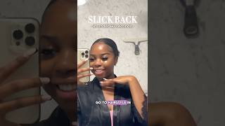 How to do a sleek bun on thick natural hair naturalhair sleekbun slickback 4chair 4bhair [upl. by Dasha]