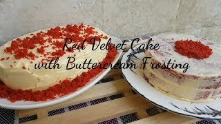 No BAKE Red Velvet Cake with Buttercream Frosting  no Melt Buttercream frosting recipe [upl. by Malarkey]