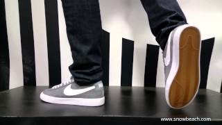 NIKE SB BLAZER LOW GT cool grey white tide pool blue 704939 014 [upl. by Yesac]