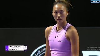 Elena Rybakina vs Qinwen Zheng Highlights  WTA Finals 2024 [upl. by Stroud]