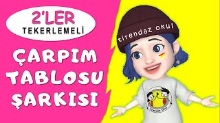 ÇARPIM TABLOSU 2LER ŞARKISI  KOLAY EZBERLEME  TEKERLEME  ANİMASYON [upl. by Hwu304]