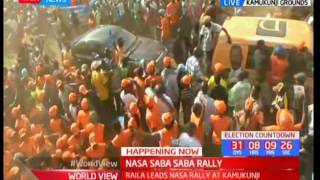 Raila Odinga arrives at NASA rally in Kamukunji [upl. by Airat]