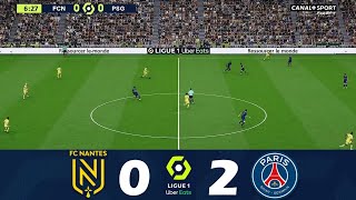 FC Nantes vs Paris SaintGermain 02 2024 Ligue 1 Uber Eats  Highlights game [upl. by Ellenaej]