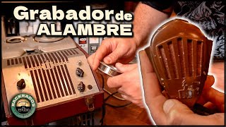 GRABADOR de AUDIO VINTAGE de ALAMBRE Literal😮 en Estudio El Attic  Rackeados 6 Extracto [upl. by Canica]