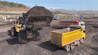 Caterpillar 992G Wheel Loader Loading Coal On Trucks  SotiriadisLabrianidis Mining Works [upl. by Suchta971]