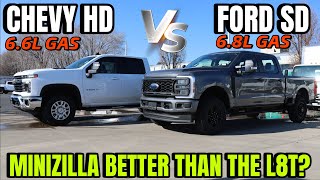 2024 Ford F250 68L Gas VS Chevy Silverado HD 66L Gas Is The L8T Better Than The Mini Zilla [upl. by Matilde]