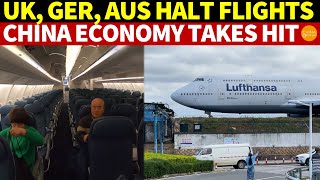 UK Germany Australia Philippines Halt China Flights Impacting Its Economy [upl. by Assyn]