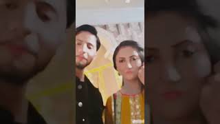 Hiba bukhari and arez Ahmed mashallah cute couple [upl. by Adlih]