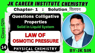 Laws of Osmotic Pressure  Solution and Colligative Properties  Chemistry Class 12 [upl. by Ongun]