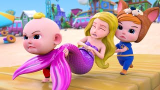 Mermaid Pregnant Song  Baby Police Rescue Pregnant Mermaid  Funny Kids Songs amp More Nursery Rhymes [upl. by Aurilia734]