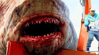 Megalodon Jumps Out Of Water Scene  The Meg 2018 Movie Clip HD [upl. by Maltz]