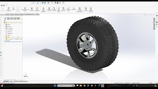 Design a Tyre in SolidWorks  Wheel assembly  Wheel [upl. by Maggie604]